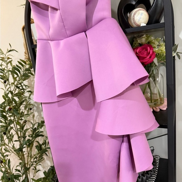 karolina One-Shoulder Lavender Dress size medium - Picture 3 of 10